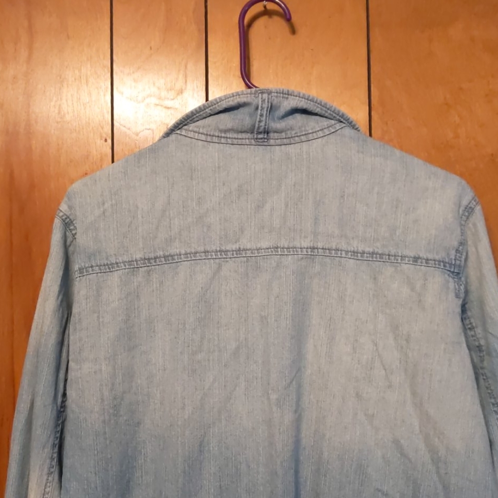 Denim Button-Up Jacket - image 8